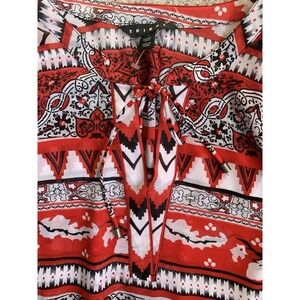 Tribal Brand Women's Long Sleeved Sheer Blouse Boho Lightweight Size 1X‎